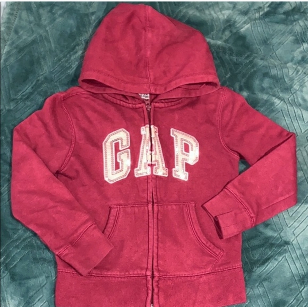 GAP Kids Vibrant Red Zip-Up Hoodie L(10)